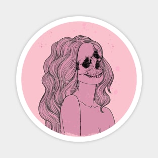 Girl Beauty Skull Magnet